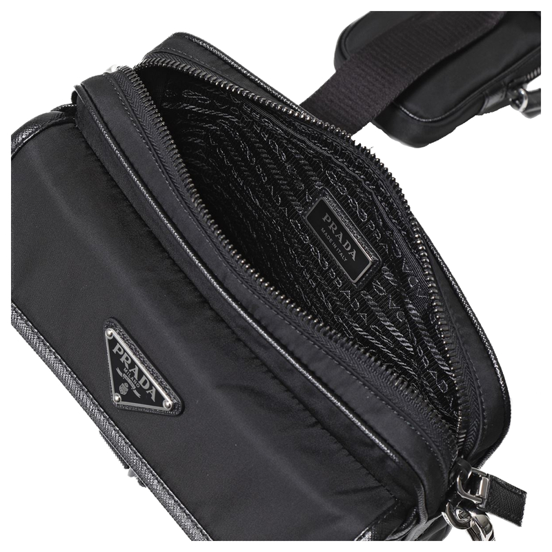 프라다 리나일론 삼각로고 크로스백 블랙 2VH133 2DMH F0002