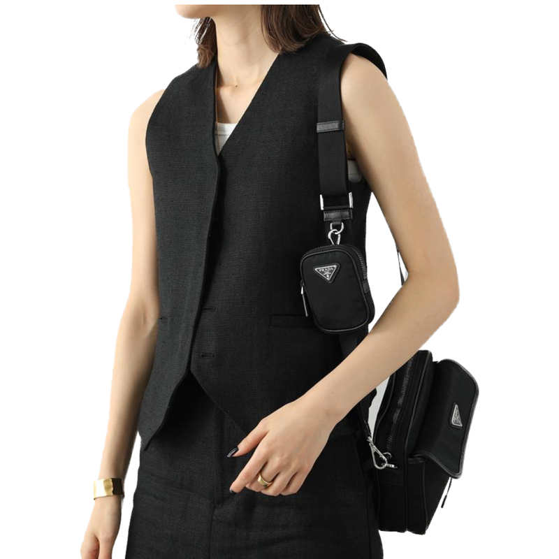 프라다 리나일론 삼각로고 크로스백 블랙 2VH133 2DMH F0002