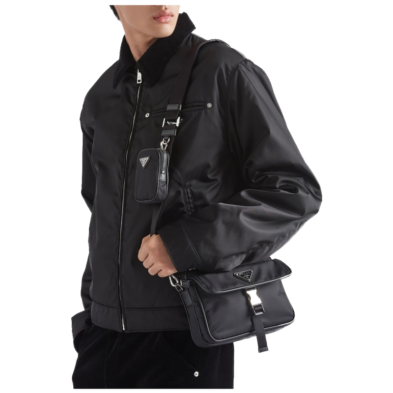 프라다 리나일론 삼각로고 크로스백 블랙 2VH133 2DMH F0002