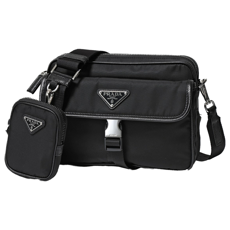 프라다 리나일론 삼각로고 크로스백 블랙 2VH133 2DMH F0002