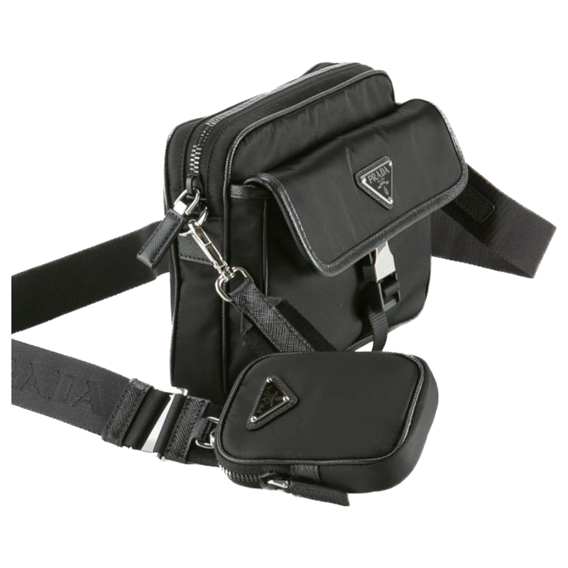 프라다 리나일론 삼각로고 크로스백 블랙 2VH133 2DMH F0002