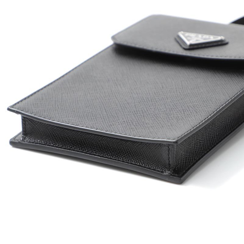 프라다 삼각로고 사피아노 레더 폰케이스 블랙 2ZH068 053 F0002