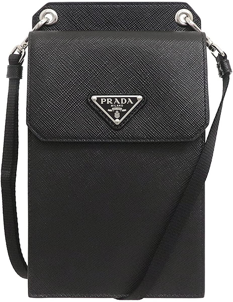 프라다 삼각로고 사피아노 레더 폰케이스 블랙 2ZH068 053 F0002
