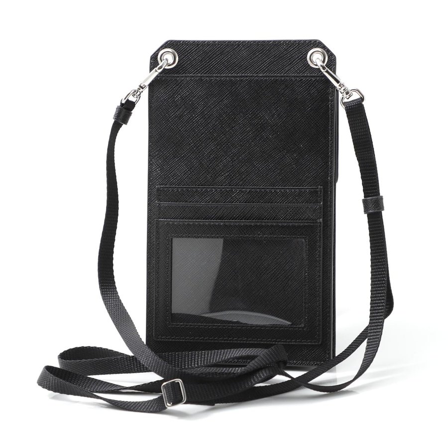 프라다 삼각로고 사피아노 레더 폰케이스 블랙 2ZH068 053 F0002