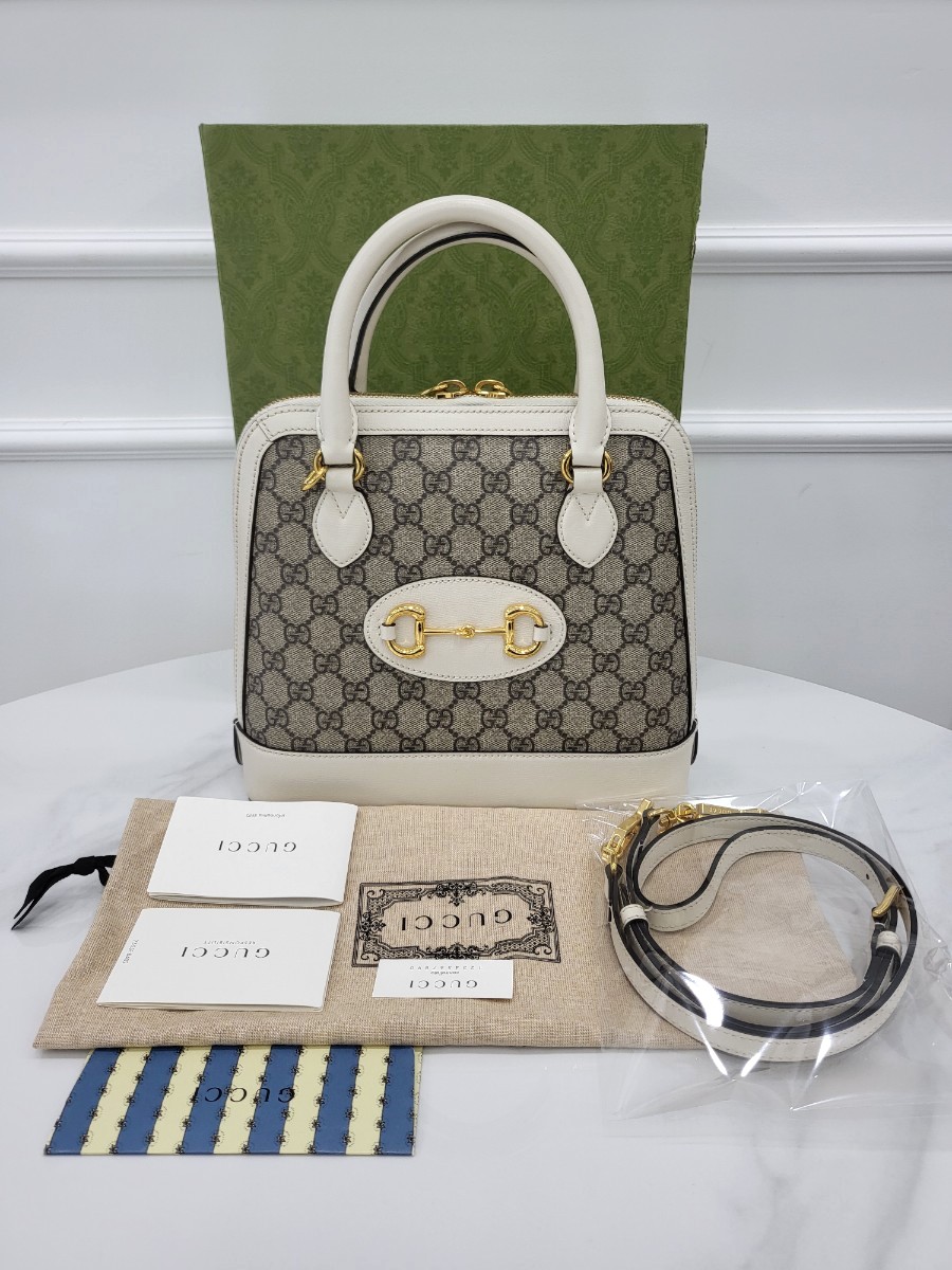 [미다스] 구찌 GG 수프림 1955 홀스빗 탑핸들 스몰 621220