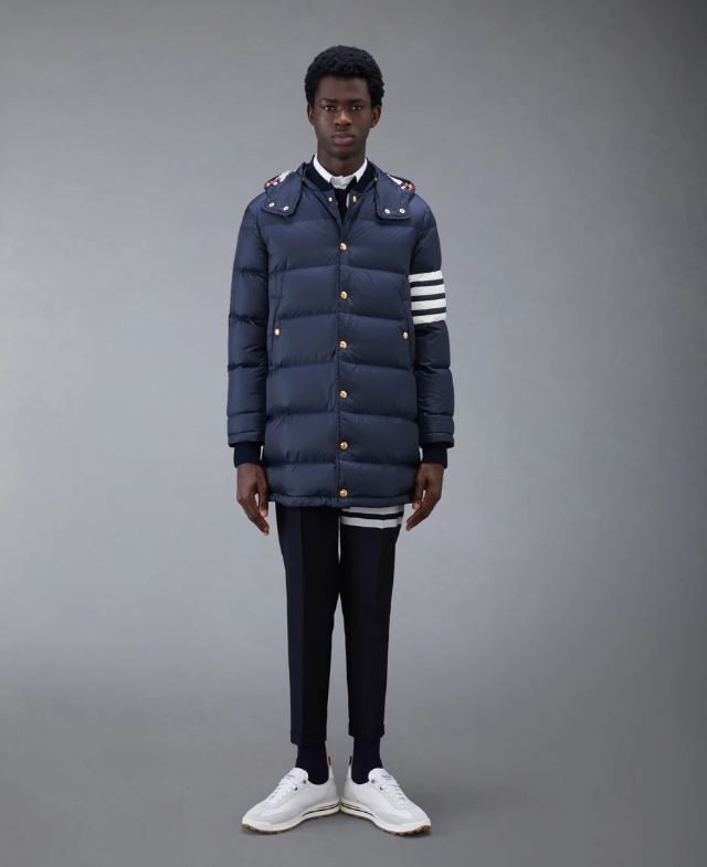 [미다스] 톰브라운 사선 완장 롱 패딩 MOD041X 3