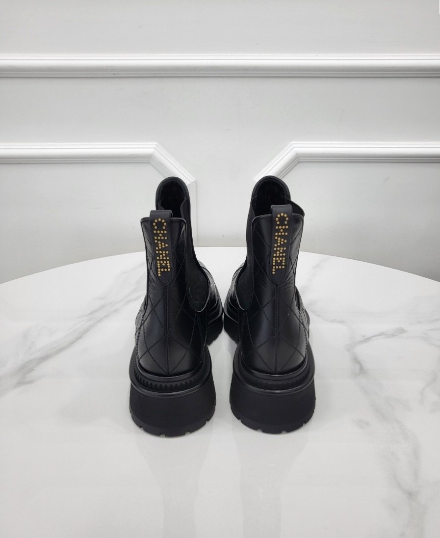 [미다스] 샤넬 카프스킨 페이던트 앵클 부츠 36C G45087