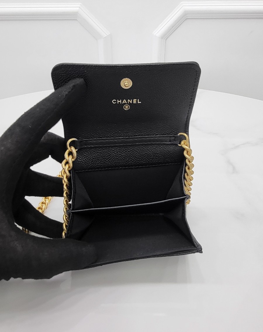 [미다스] 샤넬 캐비어 보이 플랩 체인 미니백 금장 AP2206 31번대