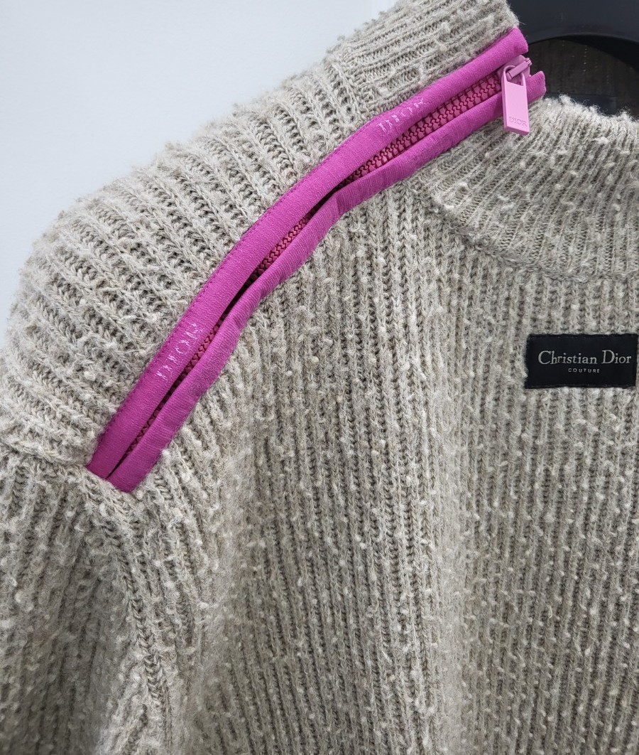 [미다스] 디올 지퍼 디테일 카라 스웨터 XL 383M640AT547