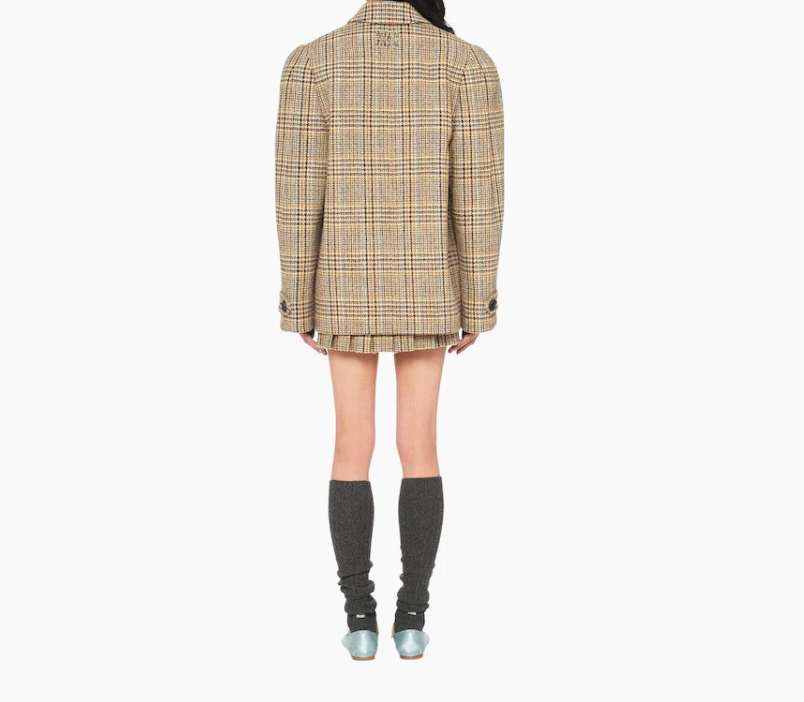 [미다스] 미우미우 오버사이즈 플래드 자켓 MH1814 42