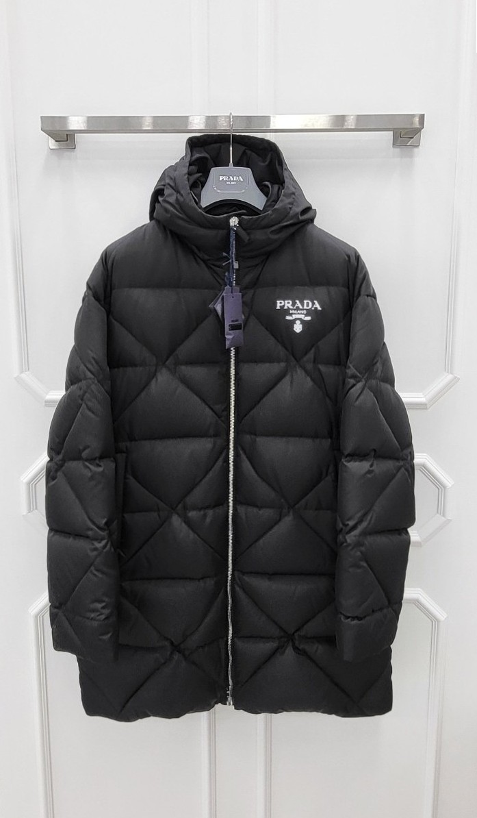 [미다스] 프라다 리나일론 퀄팅 다운 롱패딩 SGC042 L 새상품