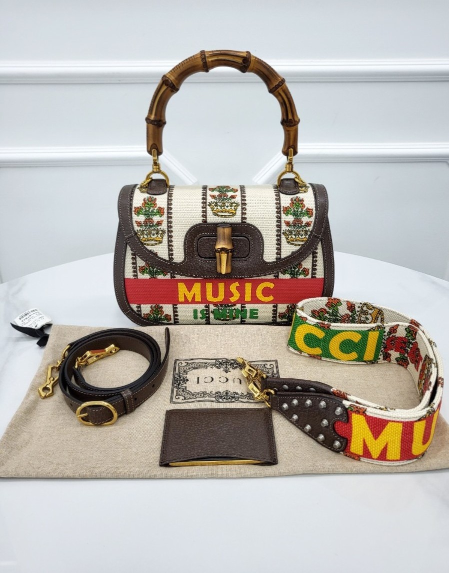 [미다스] 구찌 100주년 뱀부 미듐 토트백 681173