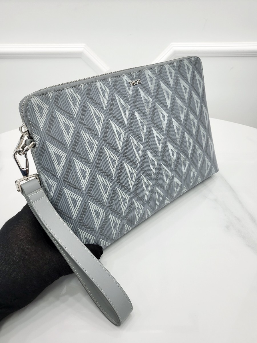 [미다스] 디올 CD 다이아몬드 캔버스 파우치 그레이 2ESCA251DCO