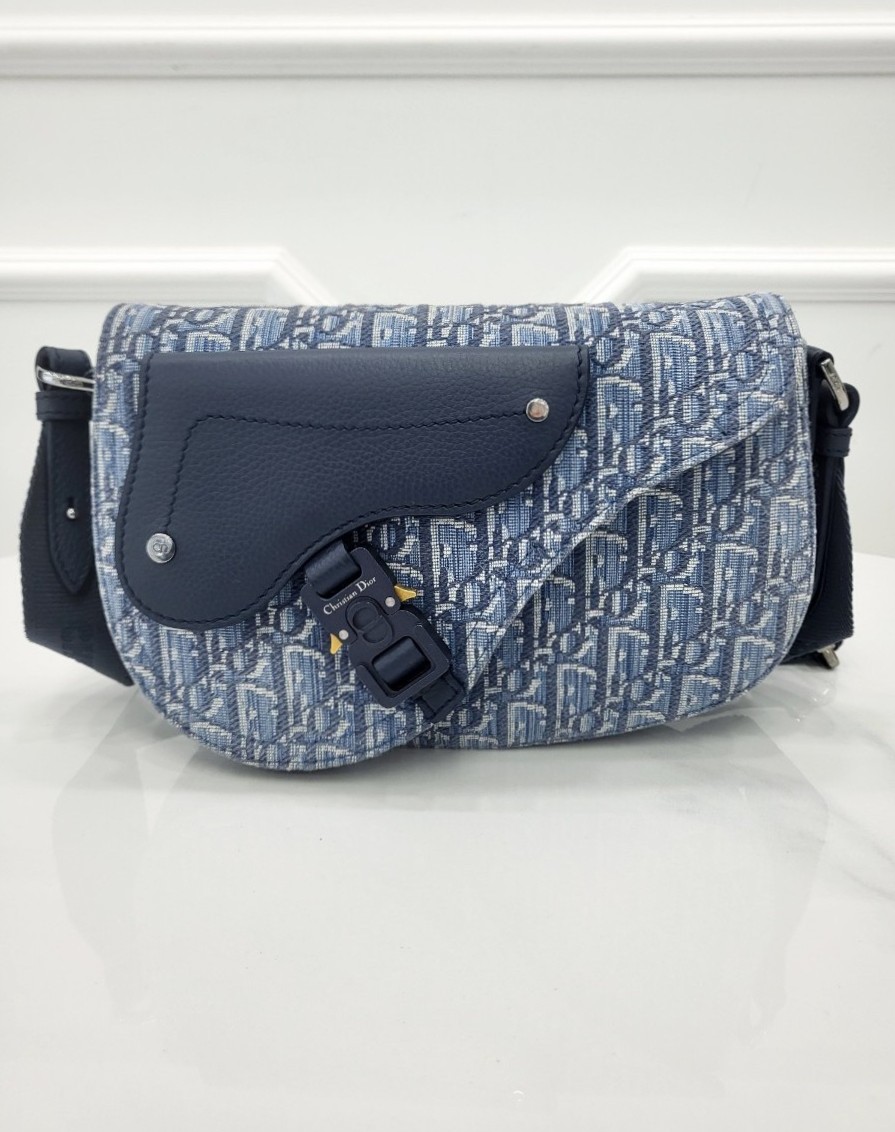 [미다스] 디올 오블리크 자카드 새들 스트랩백 블루 1ADPO325YKY H04E
