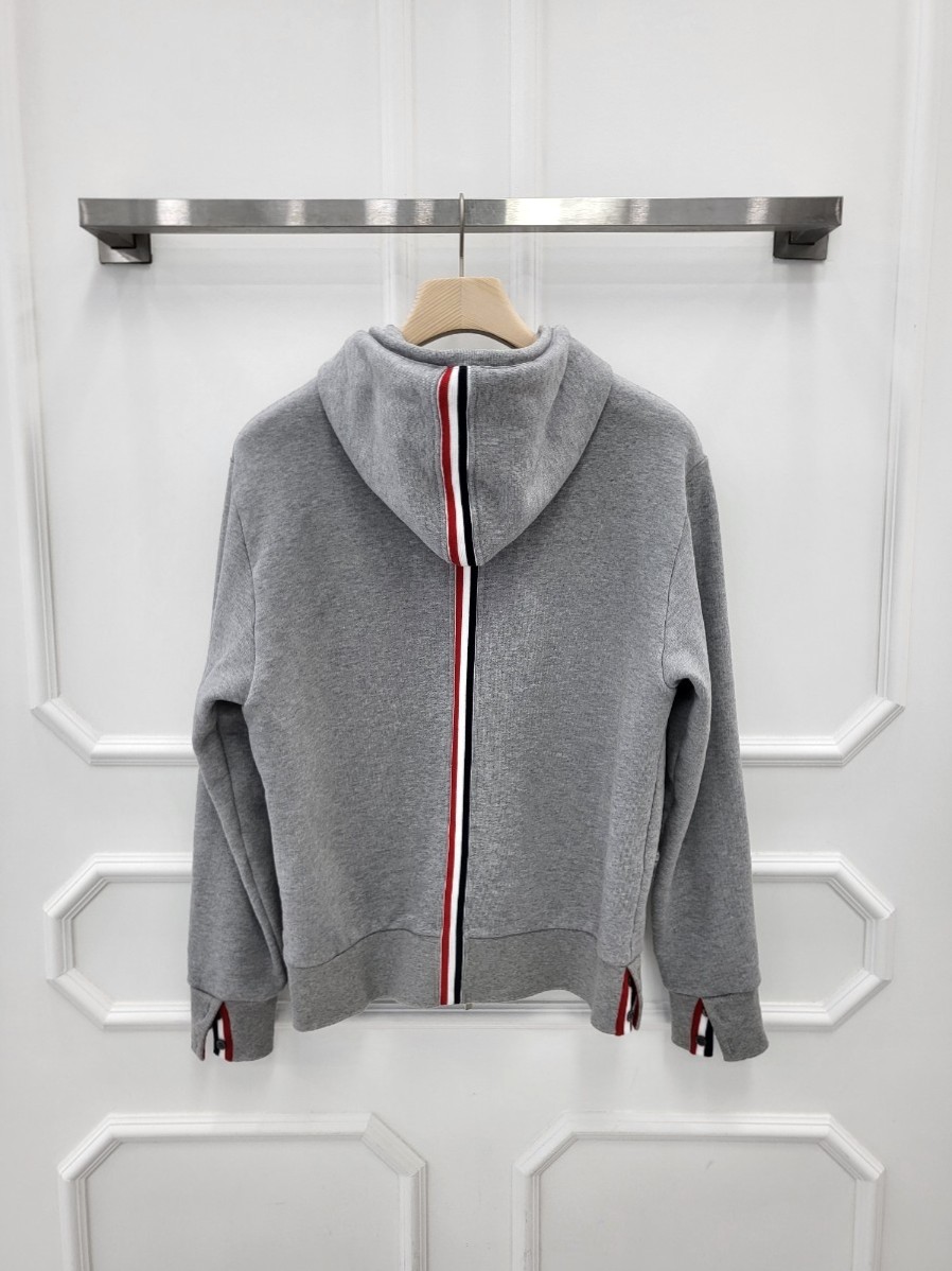 [미다스] 톰브라운 코튼 루프백 후드집업 그레이 MJT153A 1