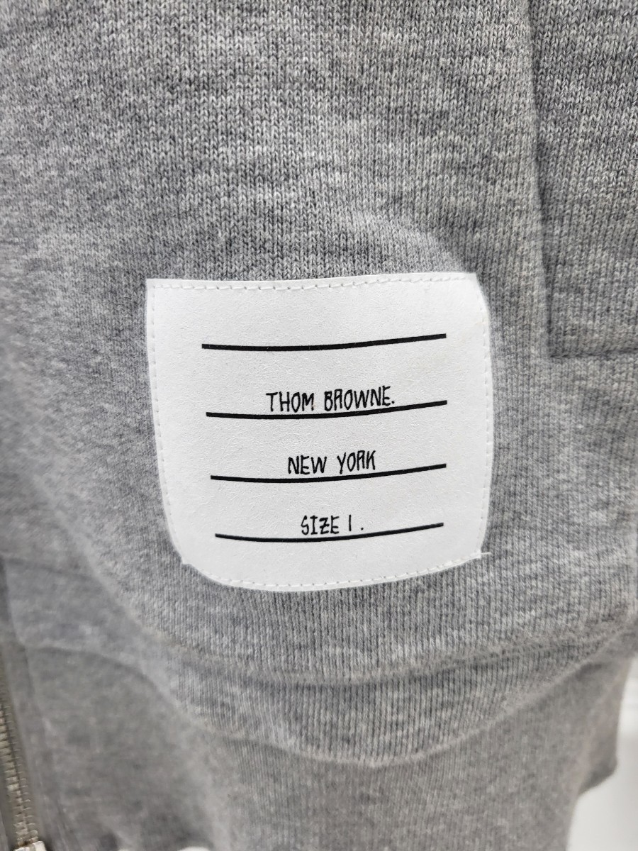 [미다스] 톰브라운 코튼 루프백 후드집업 그레이 MJT153A 1