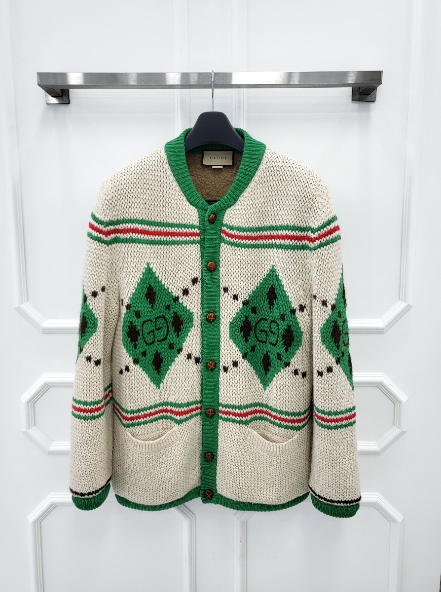 [미다스] 구찌 알파카 자카드 가디건 642798 S