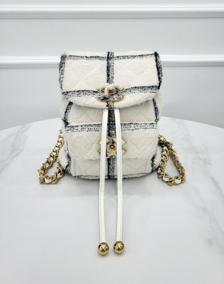 [미다스] 샤넬 트위드 듀마 시즌 백팩 금장 AS3615 내장칩