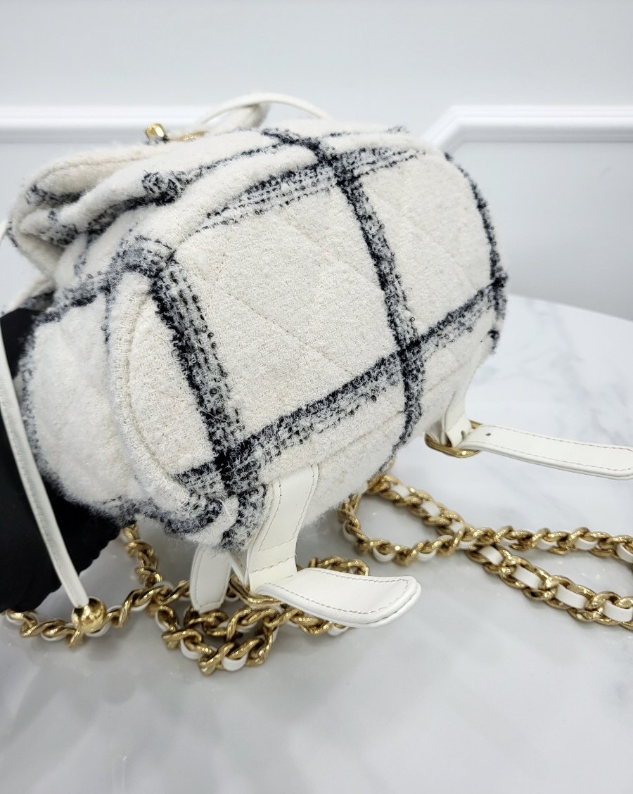 [미다스] 샤넬 트위드 듀마 시즌 백팩 금장 AS3615 내장칩