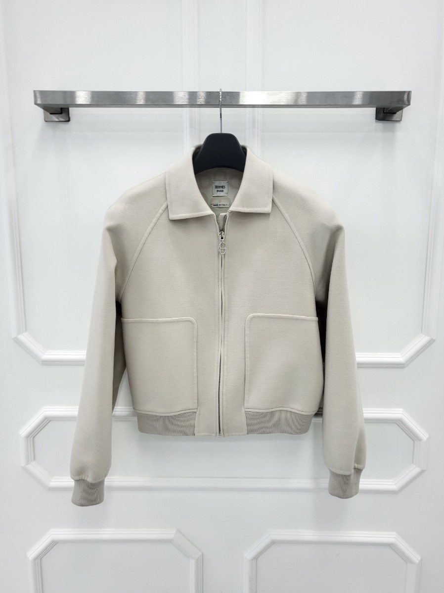 [미다스] 에르메스 샹달 울 자켓 사블르 H5E0177DEDO 38