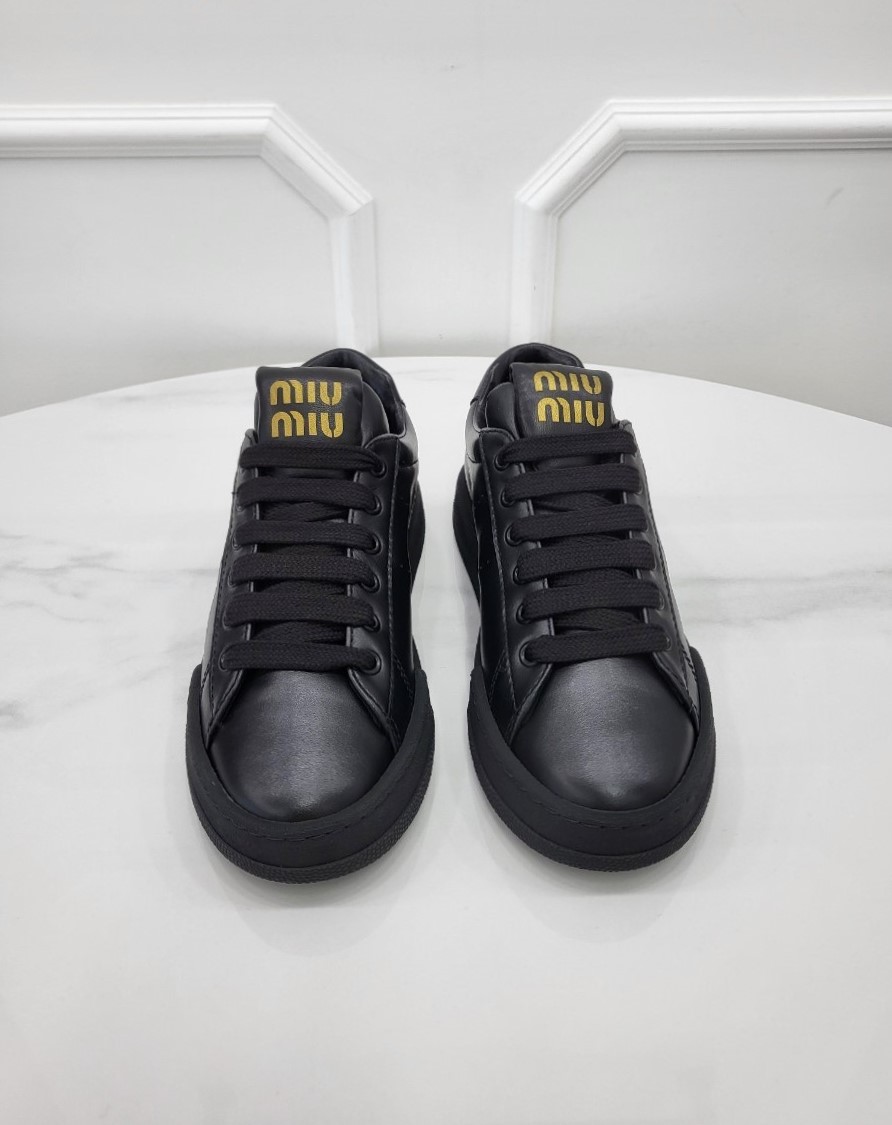 [미다스] 미우미우 레더 트레이너 스니커즈 5E916D 36