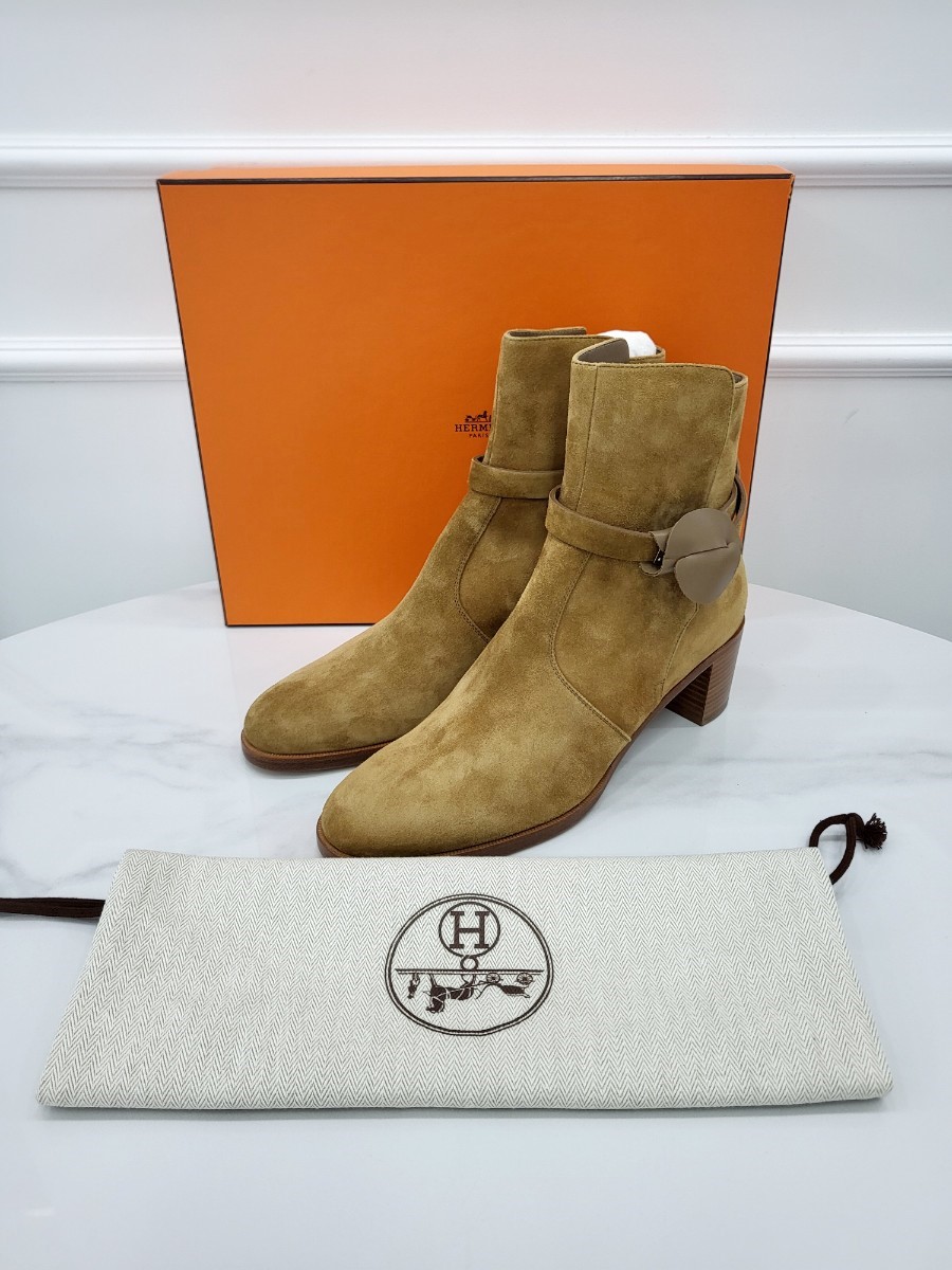 [미다스] 에르메스 스웨이드 프렌치 50 앵클부츠 H222093Z 41