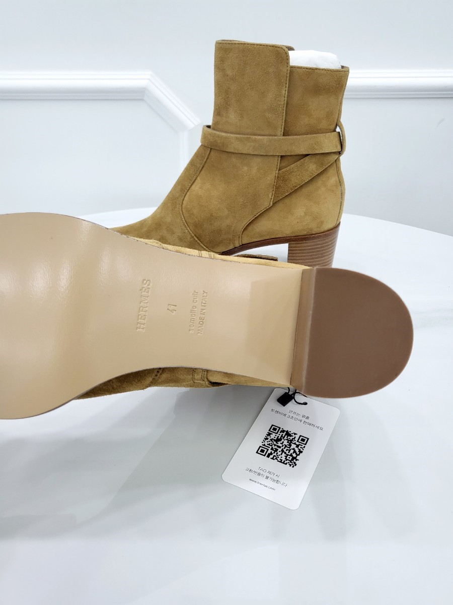 [미다스] 에르메스 스웨이드 프렌치 50 앵클부츠 H222093Z 41