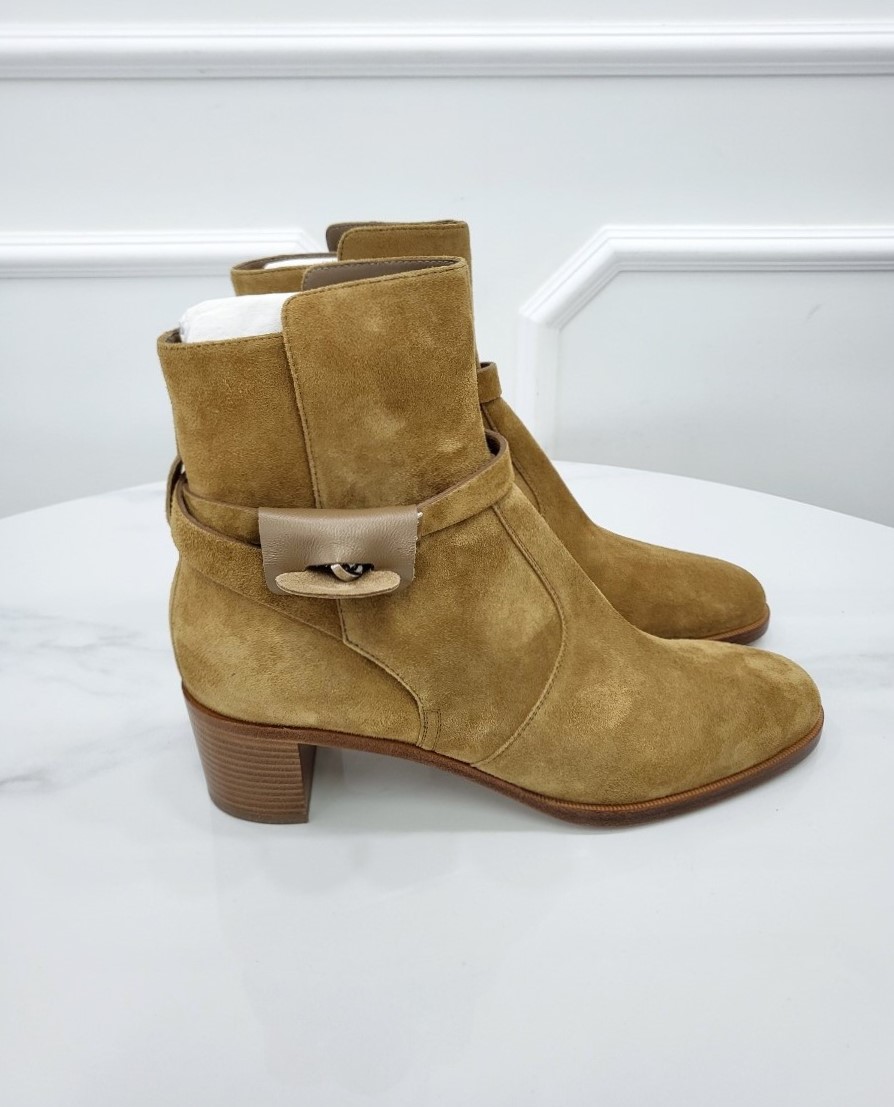 [미다스] 에르메스 스웨이드 프렌치 50 앵클부츠 H222093Z 41