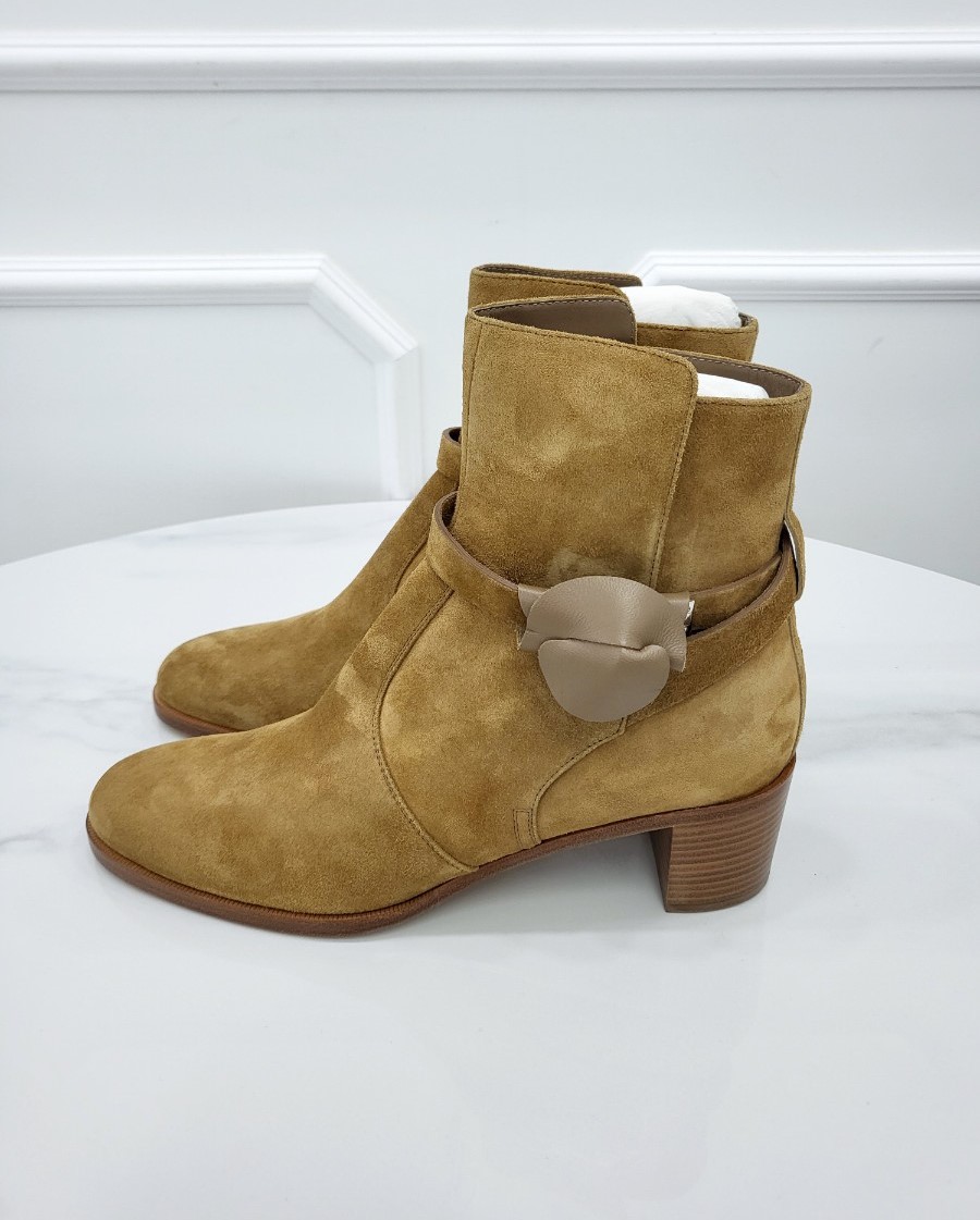 [미다스] 에르메스 스웨이드 프렌치 50 앵클부츠 H222093Z 41