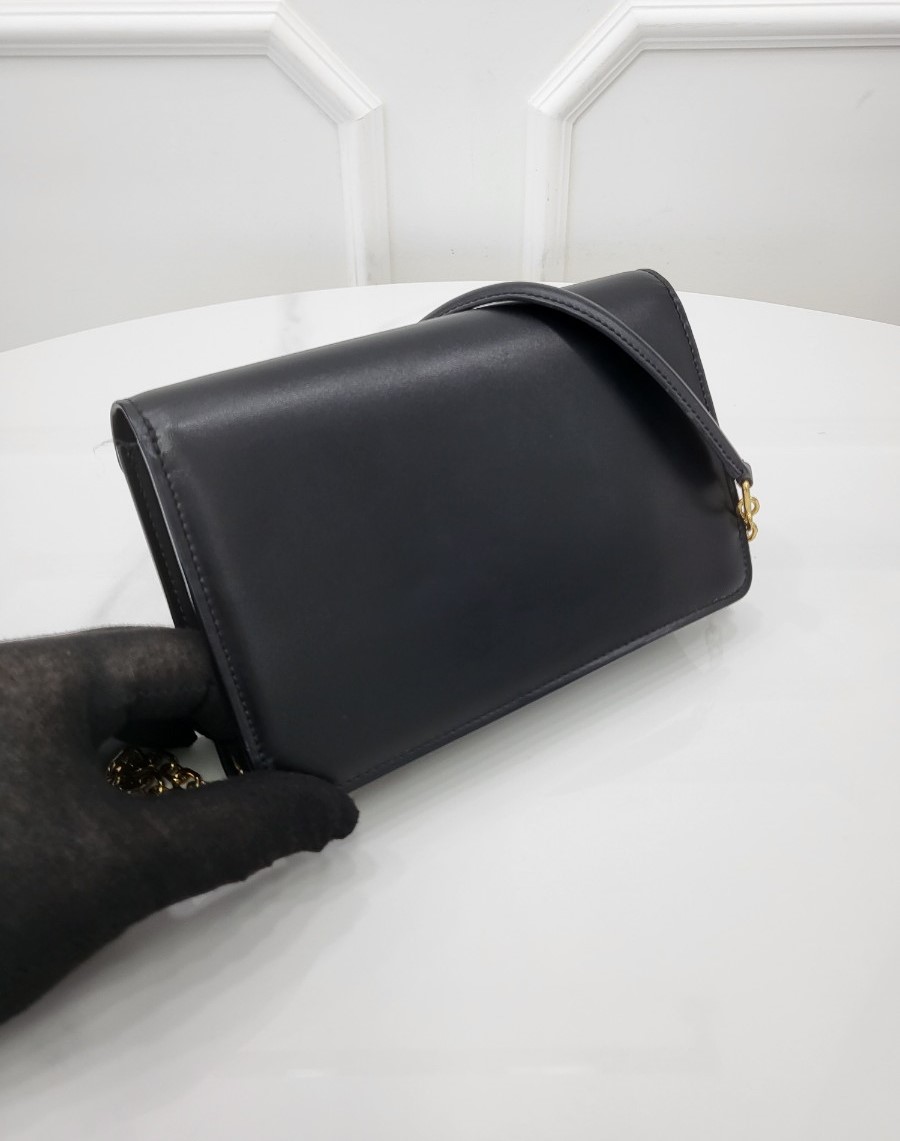 [미다스] 셀린느 메일론 월렛 온 체인 숄더백 블랙 10F823CQR