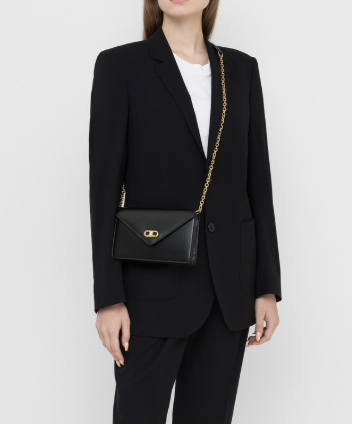 [미다스] 셀린느 메일론 월렛 온 체인 숄더백 블랙 10F823CQR