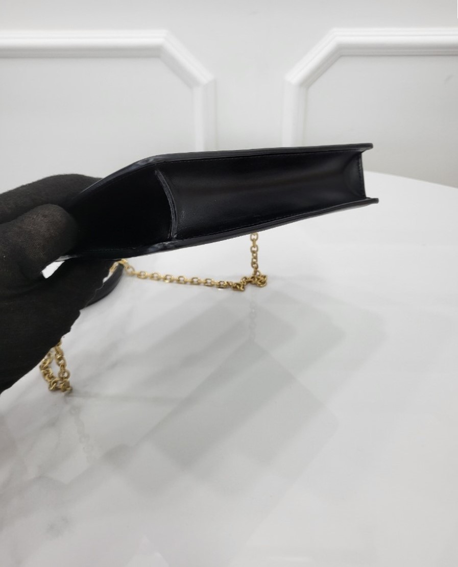 [미다스] 셀린느 메일론 월렛 온 체인 숄더백 블랙 10F823CQR