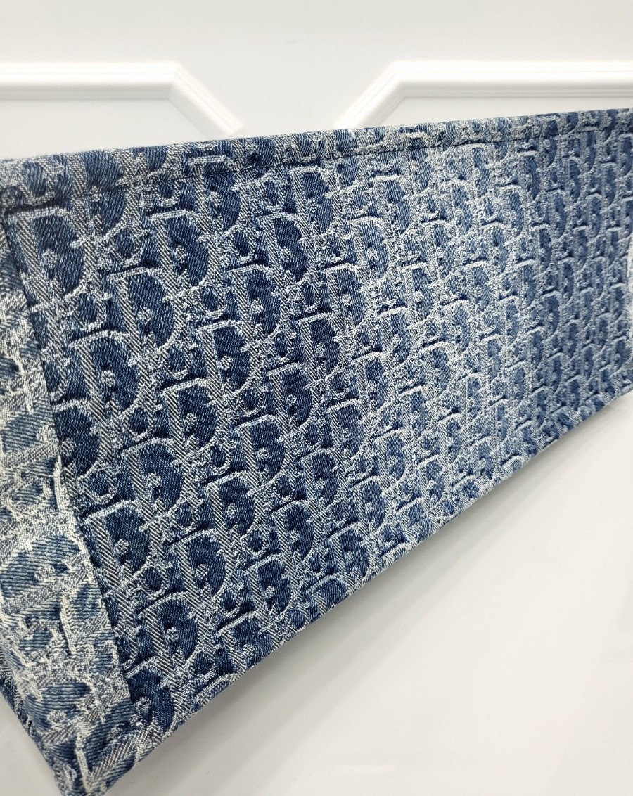 [미다스] 디올 오블리크 자카드 블루 북토트 라지 M1286ZEGC