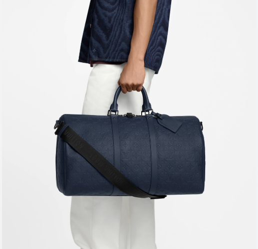 [미다스] 루이비통 반둘리에 블루 보스턴백 키폴 50 M14840