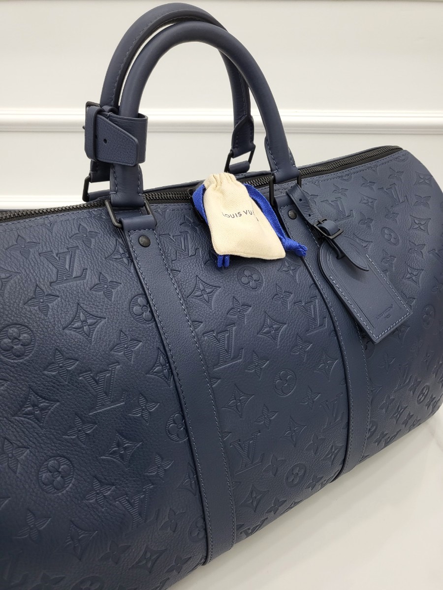 [미다스] 루이비통 반둘리에 블루 보스턴백 키폴 50 M14840
