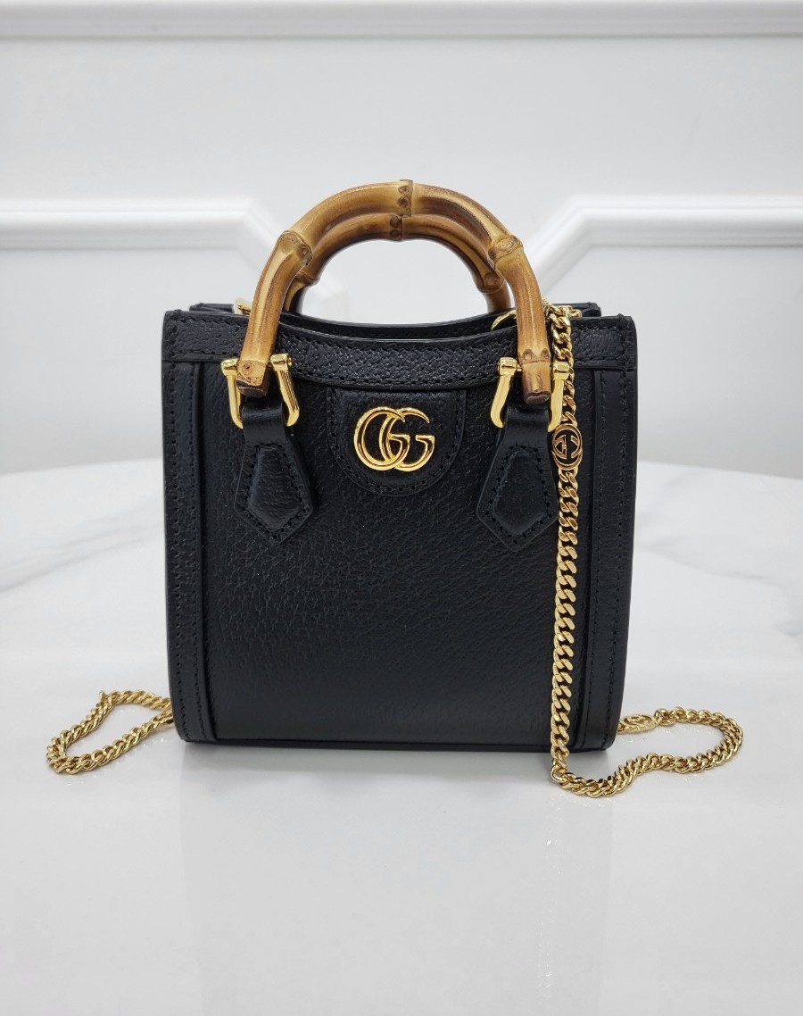 [미다스] 구찌 다이애나 나노 블랙 토트백 760251 새상품