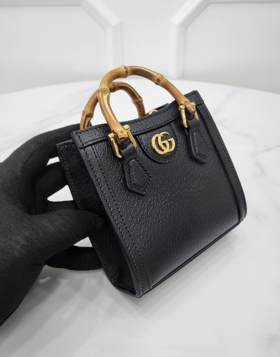 [미다스] 구찌 다이애나 나노 블랙 토트백 760251 새상품