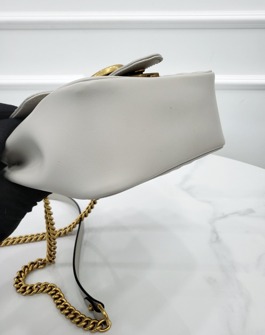 [미다스] 구찌 GG 마몽 미니 체인 숄더백 그레이 739682