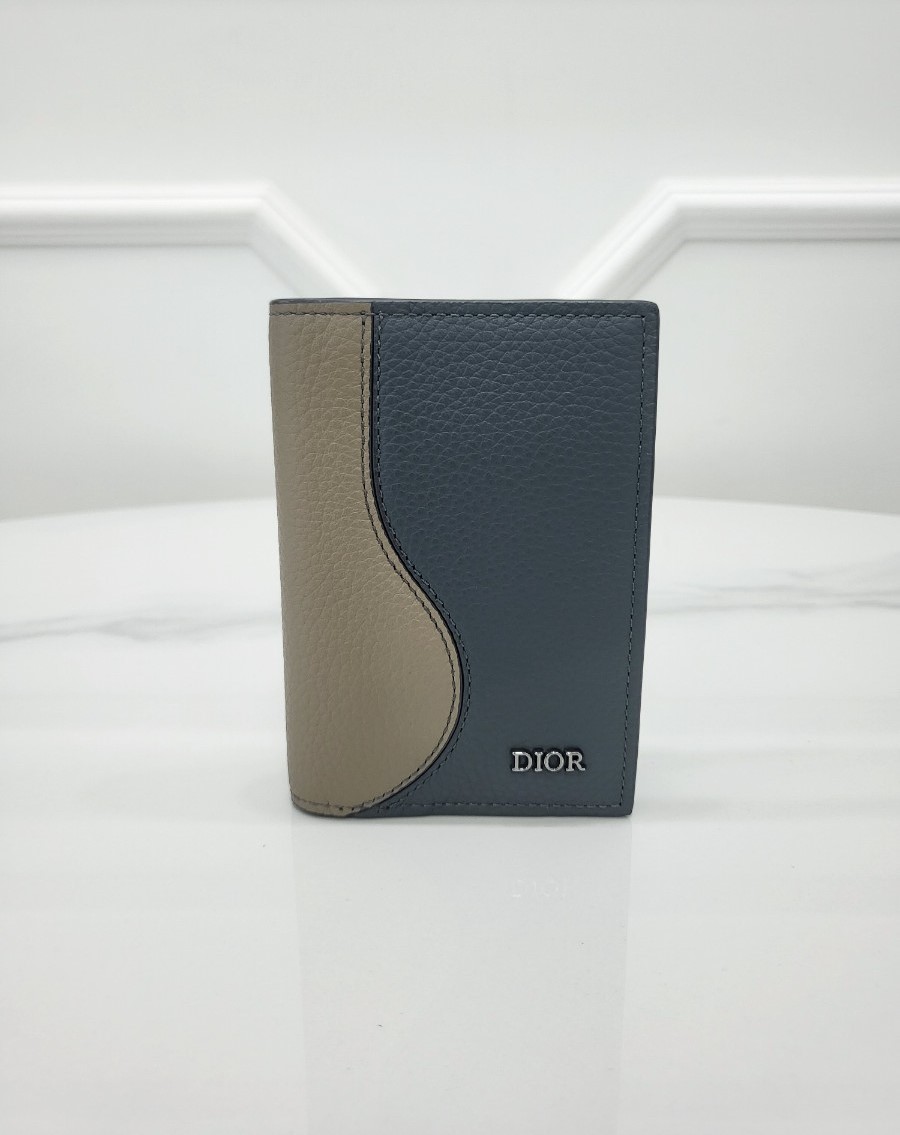 [미다스] 디올 새들 2단 카드홀더 브라운 딥 그레이 카프스킨 2ADCH169YKE