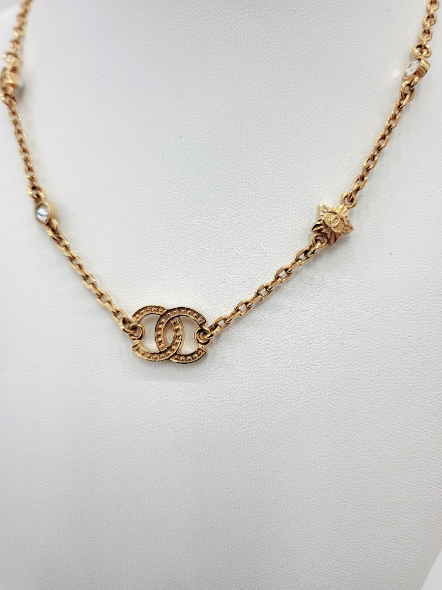 [미다스] 샤넬 24C 크리스탈 별 CC 로고 목걸이 ABC822B